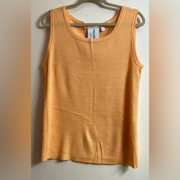 ASOS COLLUSION orange knit sweater tank top ASOS size XL - Picture 1 of 5